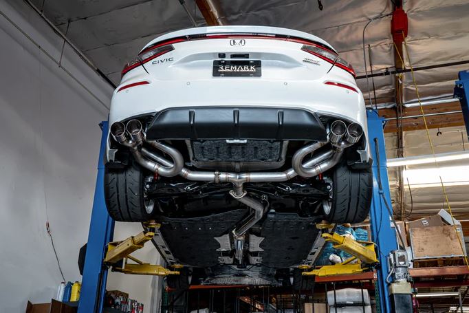 REMARK CATBACK EXHAUST: CIVIC HATCHBACK SPORT 2022 Burnt Stainless Steel Tips REM-RK-C4063H-07T