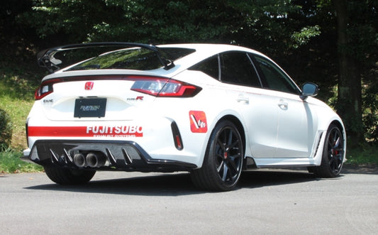 Fujitsubo Authorized RM+C Titanium Exhaust (Carbon Tips) - Honda Civic Type R FL5 2023+ Part Number: FUJ-270-52114