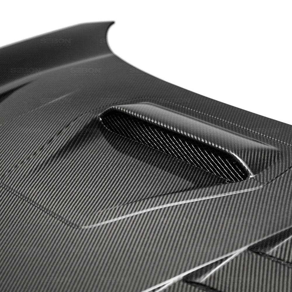 TS-STYLE CARBON FIBER HOOD FOR 2017-2021 HONDA CIVIC TYPE R  	HD17HDCVR-TS