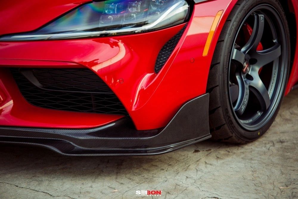 MB-STYLE CARBON FIBER FRONT LIP FOR 2020-2021 TOYOTA GR SUPRA  FL20TYSUP-MB