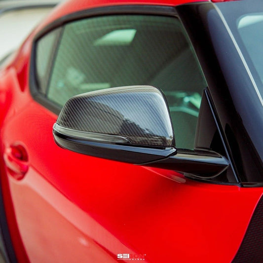 CARBON FIBER MIRROR CAPS FOR 2020-2021 TOYOTA GR SUPRA