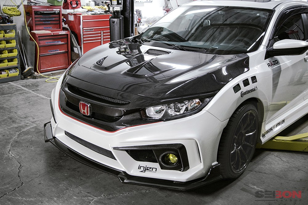 MR-STYLE CARBON FIBER HOOD FOR 2016-2021 HONDA CIVIC   HD16HDCV-MR